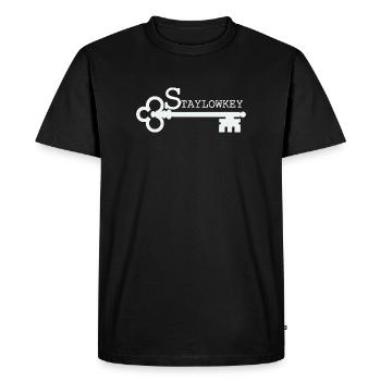 Reste une illustration discrète - T-shirt Premium bio Homme - noir - Devant - Nico (187cm)