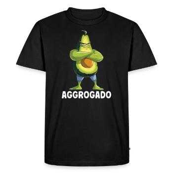 Avocat Aggrocado Vegan Food Végétarien Biologique - T-shirt Premium bio Homme - noir - Devant - Nico (187cm)