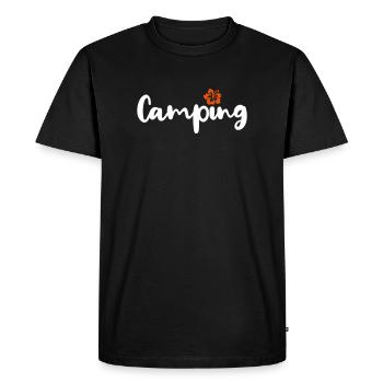 Camping Hawaii Handwriting Camper Caravan Motorhome - T-shirt Premium bio Homme - noir - Devant - Nico (187cm)