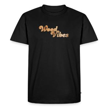 Wood Vibes good coole Citations Holz Wald Natur Fan - T-shirt Premium bio Homme - noir - Devant - Nico (187cm)