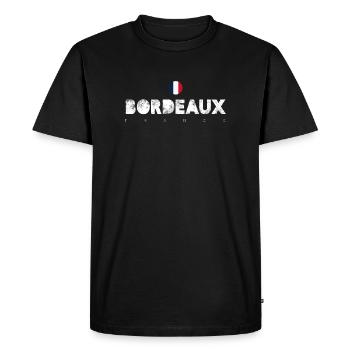 Bordeaux - T-shirt Premium bio Homme - noir - Devant - Nico (187cm)