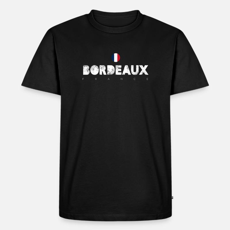Bordeaux - Männer Premium Bio T-Shirt - Schwarz