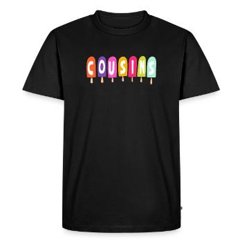 Cousins – Popsicles - Men's Premium Organic T-Shirt - black - Front - Nico (187cm)