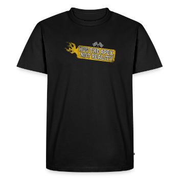 Serre le sommet et non la réalité - T-shirt Premium bio Homme - noir - Devant - Nico (187cm)