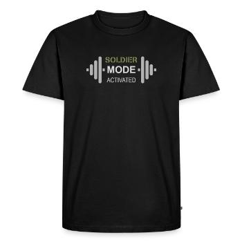 Mentalité de soldat | Cross Training et entraînement - T-shirt Premium bio Homme - noir - Devant - Nico (187cm)