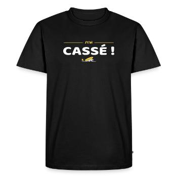 J'tai cassé ! Réplique culte Brice de Nice - T-shirt Premium bio Homme - noir - Devant - Nico (187cm)