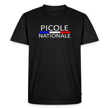 picole nationale - T-shirt Premium bio Homme - noir - Devant - Nico (187cm)