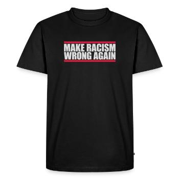 Rendre le racisme répréhensible - T-shirt Premium bio Homme - noir - Devant - Nico (187cm)