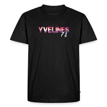Yvelines 78 Skyline Glow - Men's Premium Organic T-Shirt - black - Front - Nico (187cm)