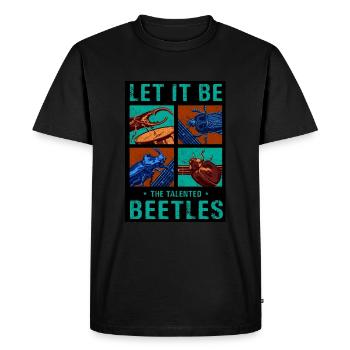 THE BEETLES - Men's Premium Organic T-Shirt - black - Front - Nico (187cm)