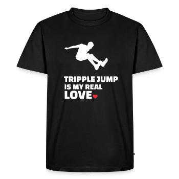 J’adore le triple saut - T-shirt Premium bio Homme - noir - Devant - Nico (187cm)