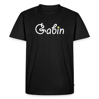 Gabin - T-shirt Premium bio Homme - noir - Devant - Nico (187cm)