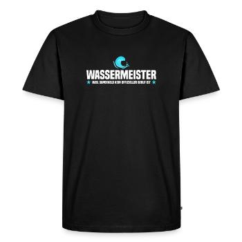 Water master saying - Men's Premium Organic T-Shirt - black - Front - Nico (187cm)