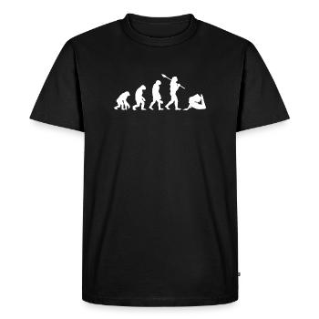 Evolution of Yoga Funny Namaste Yoga Gift - Men's Premium Organic T-Shirt - black - Front - Nico (187cm)