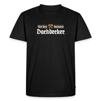 Enseignes de la guilde des métiers de la toiture - T-shirt Premium bio Homme - noir - Devant - Nico (187cm)