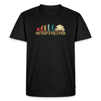 Motocross Evolution Silhouette Design - Men's Premium Organic T-Shirt - black - Front - Nico (187cm)