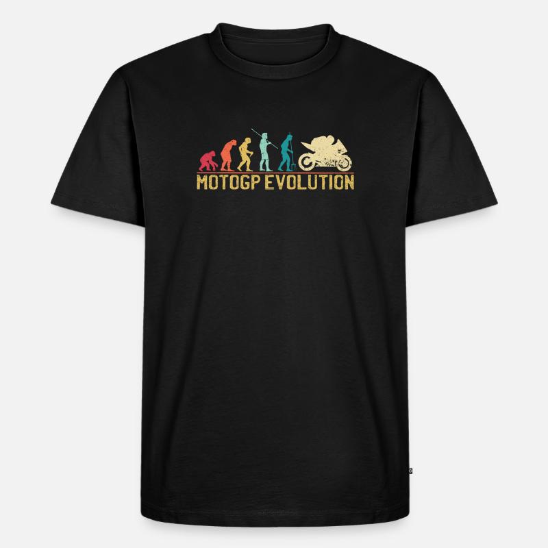 Motocross Evolution Silhouette Design - Männer Premium Bio T-Shirt - Schwarz