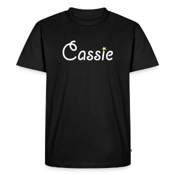 Cassie - T-shirt Premium bio Homme - noir - Devant - Nico (187cm)