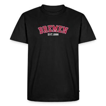 Bremen Est. 2006 - Men's Premium Organic T-Shirt - black - Front - Nico (187cm)