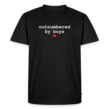 En infériorité numérique par les garçons Mama Drôle de fête des mères - T-shirt Premium bio Homme - noir - Devant - Nico (187cm)