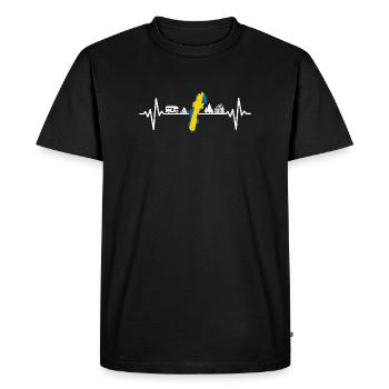 Schweden Camping Sweden Design de plein air - T-shirt Premium bio Homme - noir - Devant - Nico (187cm)