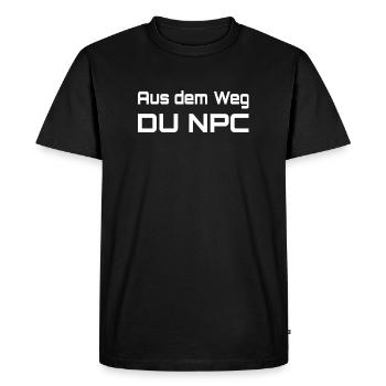 À l’écart, vous PNJ - T-shirt Premium bio Homme - noir - Devant - Nico (187cm)