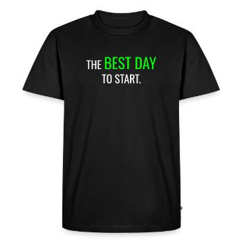 Concevez vos rêves aujourd'hui. - T-shirt Premium bio Homme - noir - Devant - Nico (187cm)
