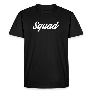 Squad - Men's Premium Organic T-Shirt - black - Front - Nico (187cm)