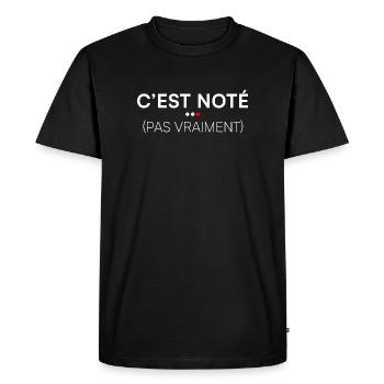 It's noted not really humor office - Men's Premium Organic T-Shirt - black - Front - Nico (187cm)