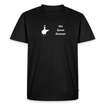 Hot Goose Summer - Men's Premium Organic T-Shirt - black - Front - Nico (187cm)