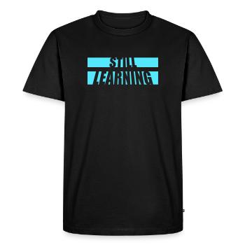 Toujours en apprentissage, progression, motivation des élèves - T-shirt Premium bio Homme - noir - Devant - Nico (187cm)