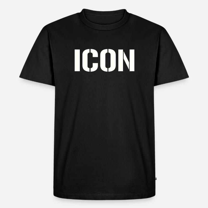 Icon - Männer Premium Bio T-Shirt - Schwarz
