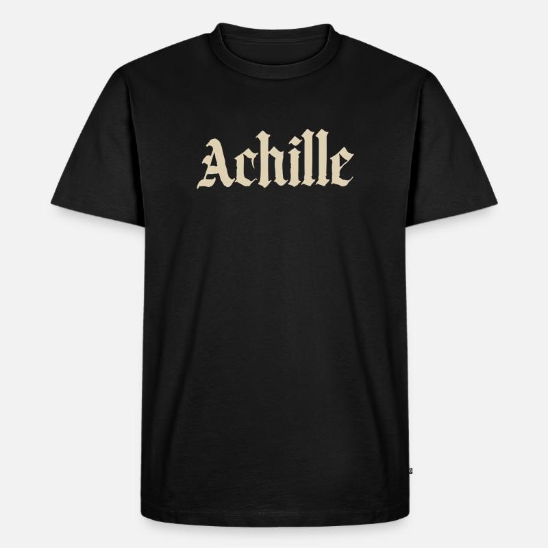 Achille Gothic script - Men's Premium Organic T-Shirt - black
