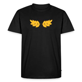 Couronne de laurier - T-shirt Premium bio Homme - noir - Devant - Nico (187cm)