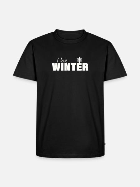 i love winter - Men's Premium Organic T-Shirt - black