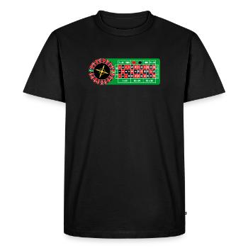 Casino de roulette - T-shirt Premium bio Homme - noir - Devant - Nico (187cm)