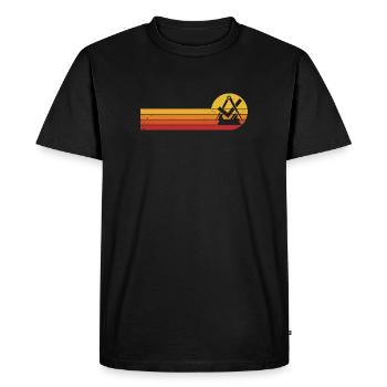 Charpentier Guilde de charpentier Signe Guilde d’artisanat - T-shirt Premium bio Homme - noir - Devant - Nico (187cm)