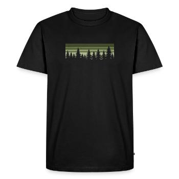 Forêt Nature Arbres Amoureux de la nature Amoureux de la forêt - T-shirt Premium bio Homme - noir - Devant - Nico (187cm)