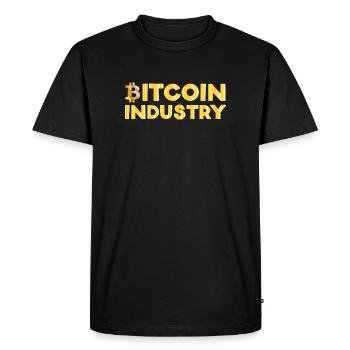 Industrie du bitcoin - T-shirt Premium bio Homme - noir - Devant - Nico (187cm)