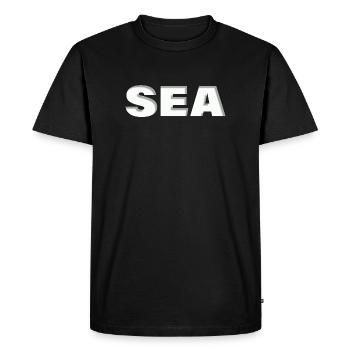 Sea - Men's Premium Organic T-Shirt - black - Front - Nico (187cm)