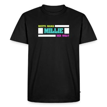 Mother Millie - Men's Premium Organic T-Shirt - black - Front - Nico (187cm)