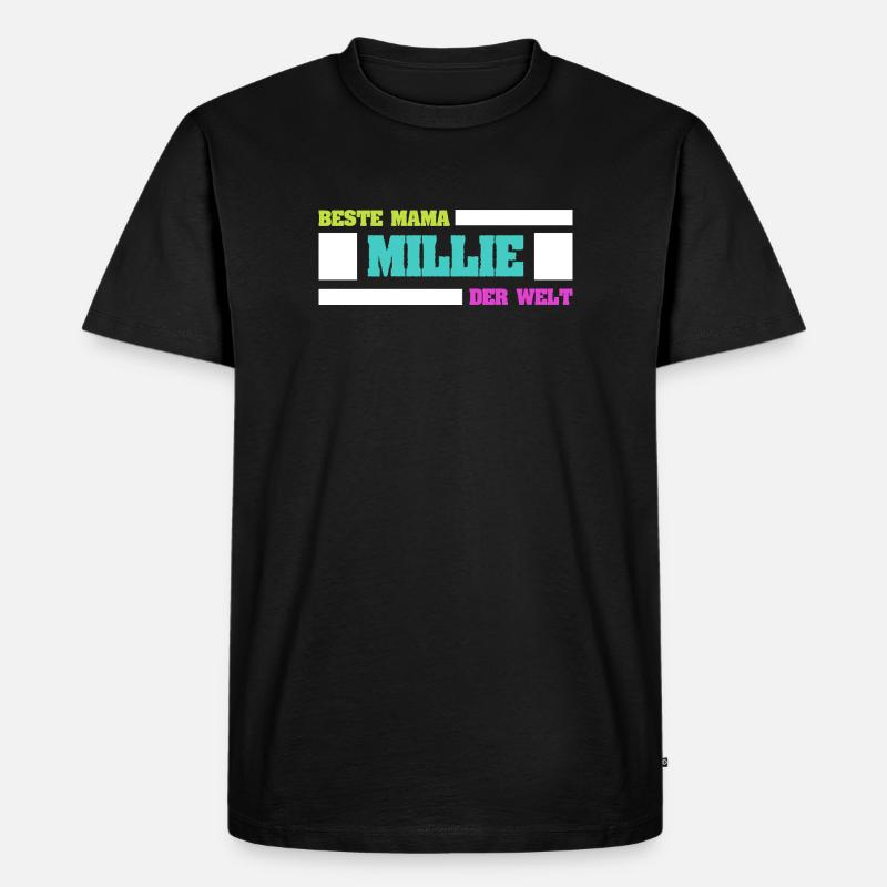 Mutter Millie - Männer Premium Bio T-Shirt - Schwarz