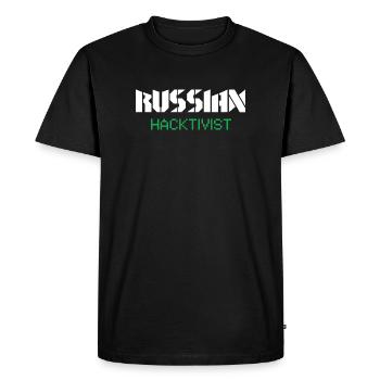Conception de cybersécurité par hacktiviste russe - T-shirt Premium bio Homme - noir - Devant - Nico (187cm)