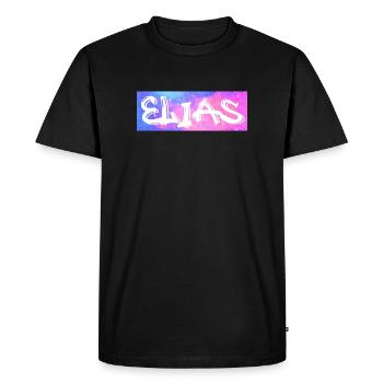 Elias Name Gift Idea Galaxy - Men's Premium Organic T-Shirt - black - Front - Nico (187cm)