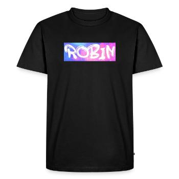 Robin Name Gift Gift Idea Galaxy - Men's Premium Organic T-Shirt - black - Front - Nico (187cm)