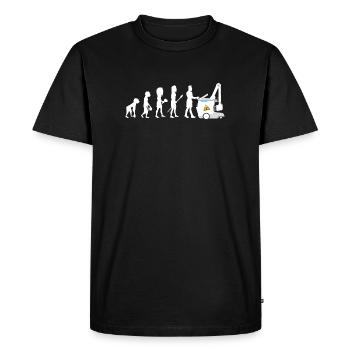 Humor Evolution Manip Mobile Radio Radiology - Men's Premium Organic T-Shirt - black - Front - Nico (187cm)