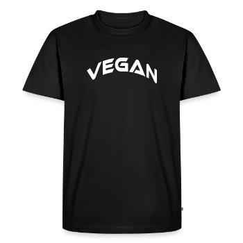 Végétalien - T-shirt Premium bio Homme - noir - Devant - Nico (187cm)