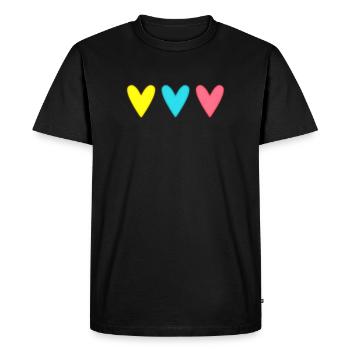 COEUR. MERCI. MAÎTRESSE. MAÎTRE. MERCI MAÎTRESSE. - T-shirt Premium bio Homme - noir - Devant - Nico (187cm)