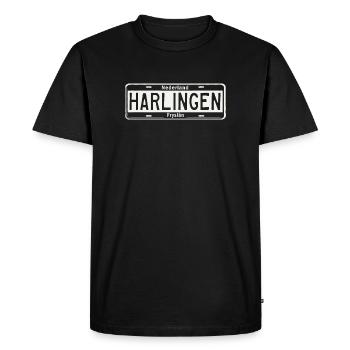 T-Shirt Harlingen Hoodie Ijsselmeer Holland - T-shirt Premium bio Homme - noir - Devant - Nico (187cm)