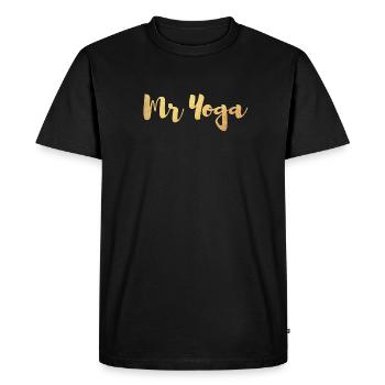 Mr. Yoga Partner Look Or Exclusif Couple Homme Homme - T-shirt Premium bio Homme - noir - Devant - Nico (187cm)